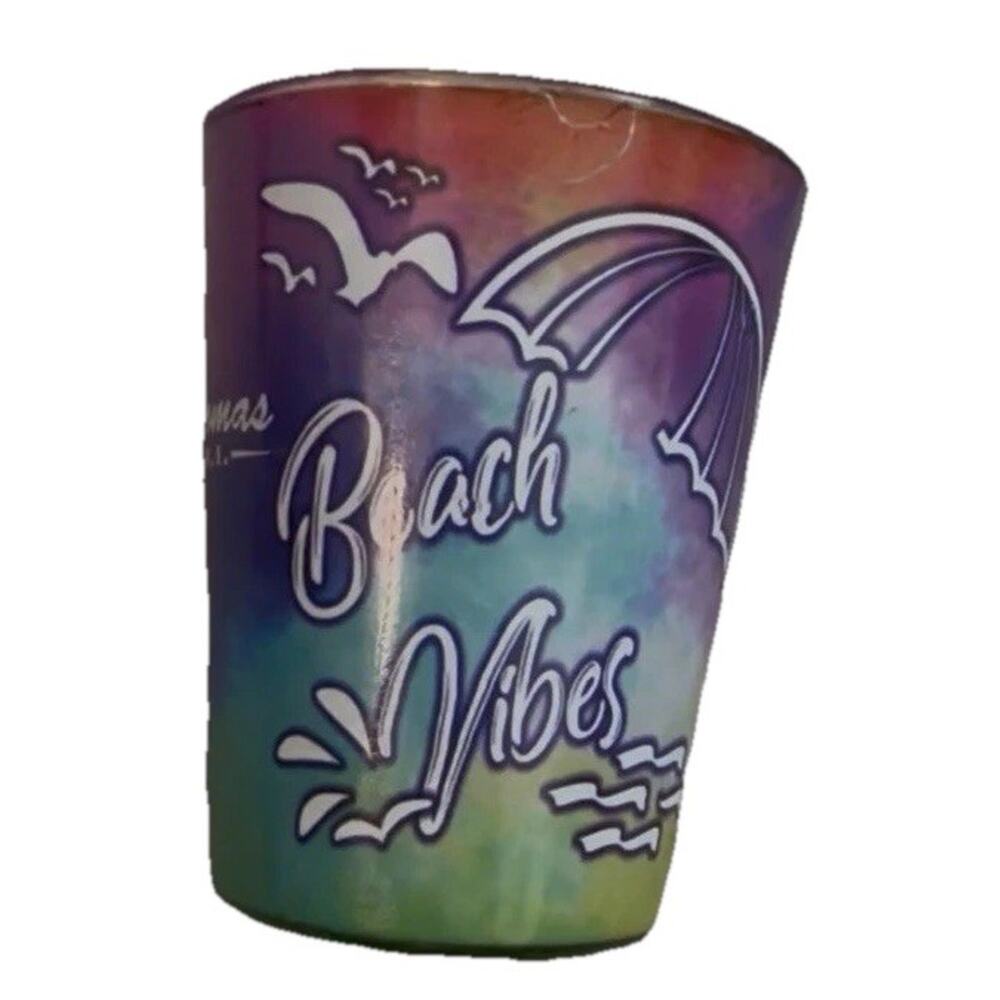Beach Vibes Rainbow Souvenir Shot Glass Tie‑Dye Multicolor